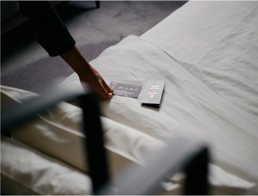 Turn-down service at Jackalope Hotel with take-home gift