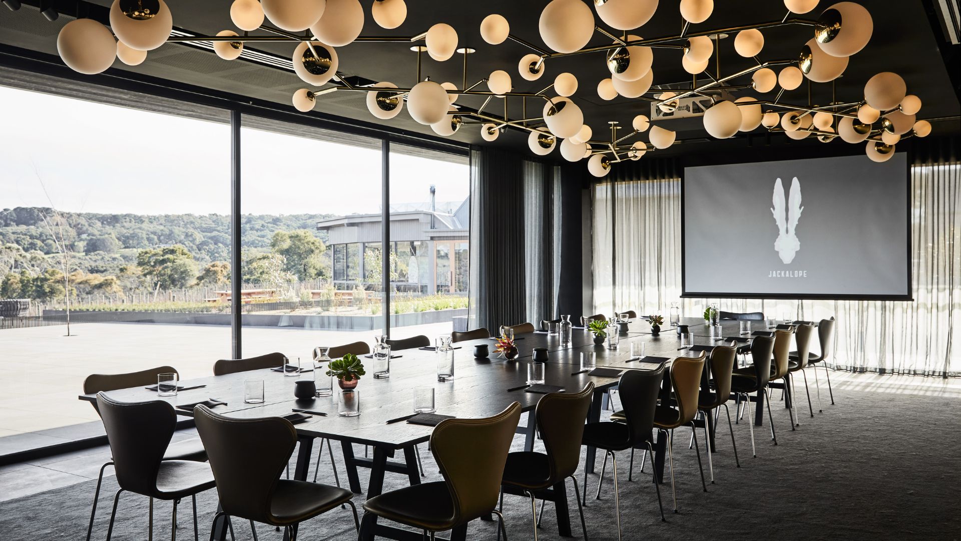 Private event space overview at Jackalope Hotel