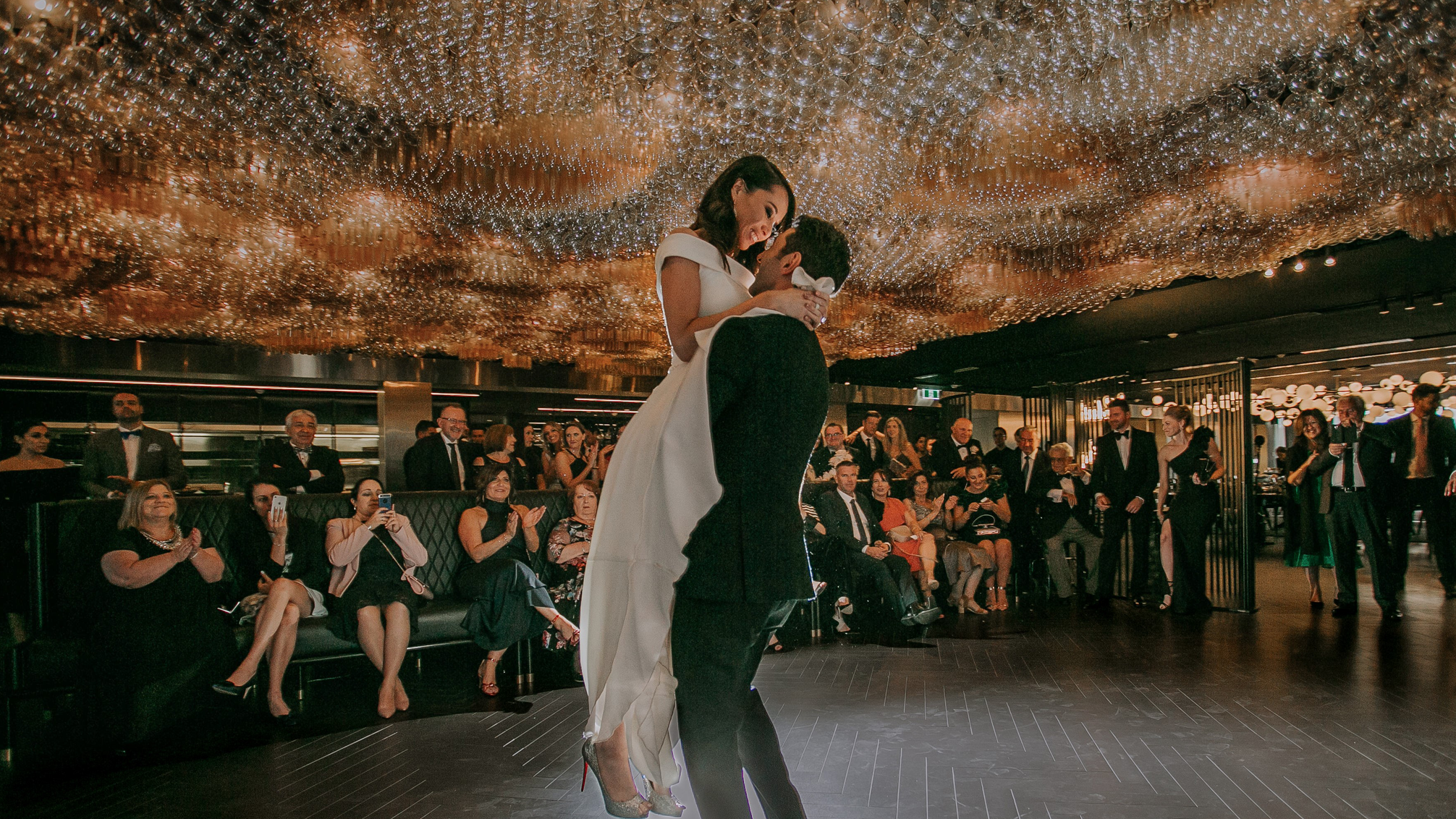 Luxury wedding reception setup in Doot Doot Doot at Jackalope Hotel