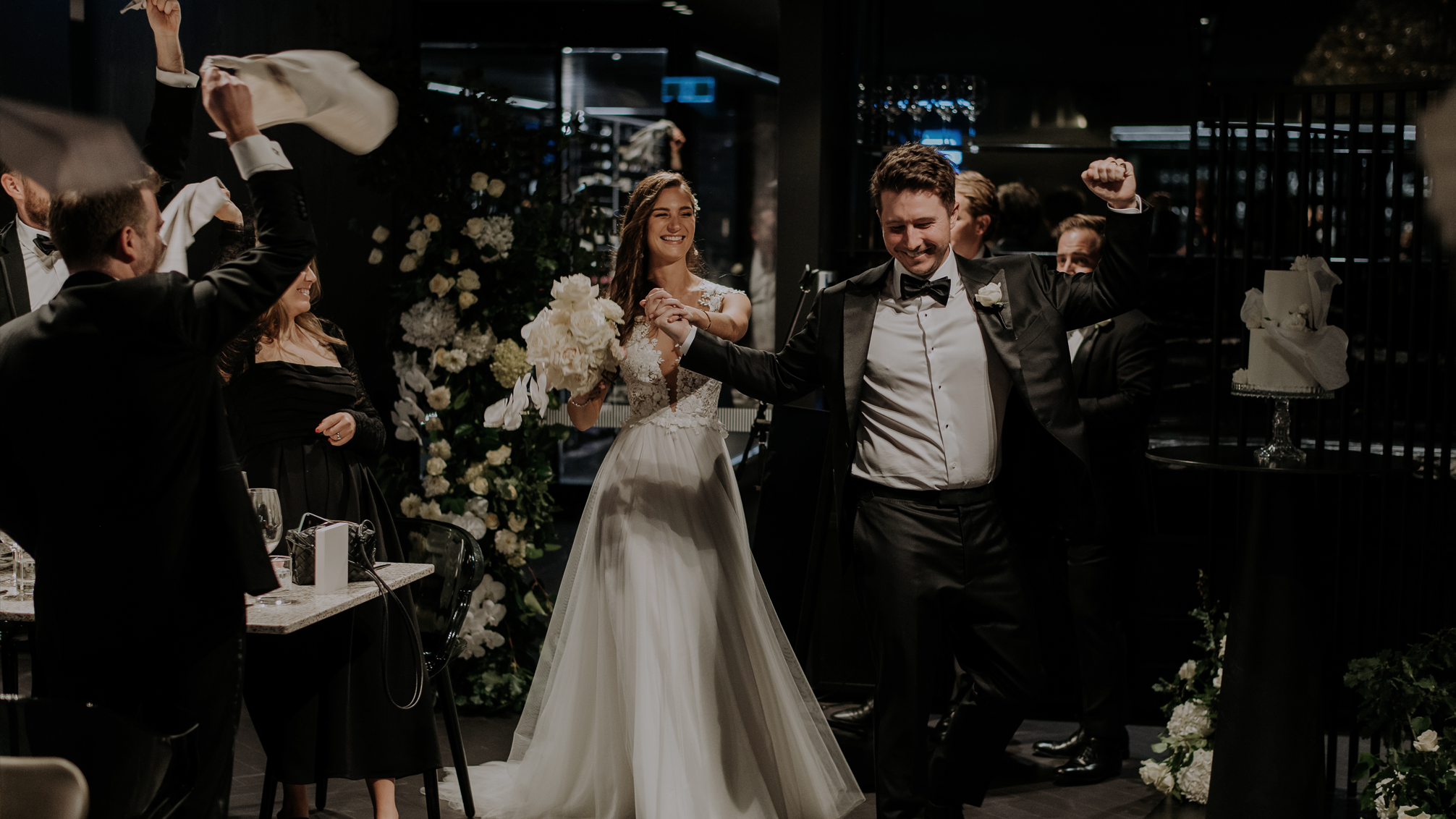 Luxury wedding entrance and grand arrival area at Jackalope Hotel