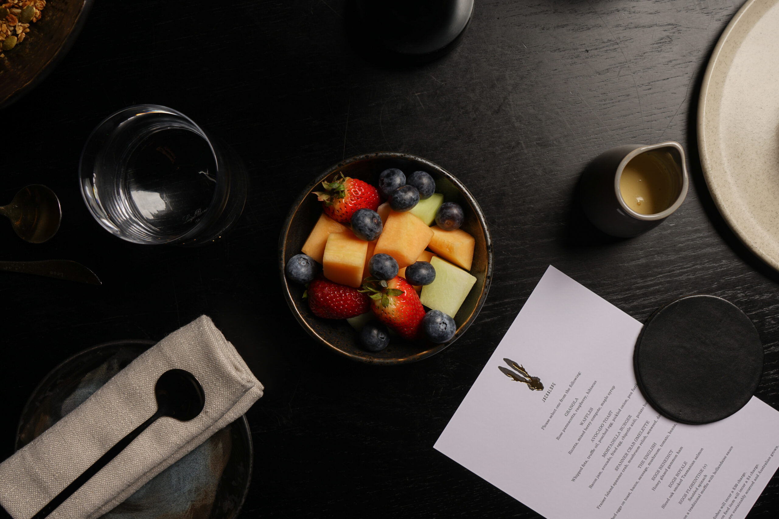 Fresh summer breakfast spread at Jackalope Hotel