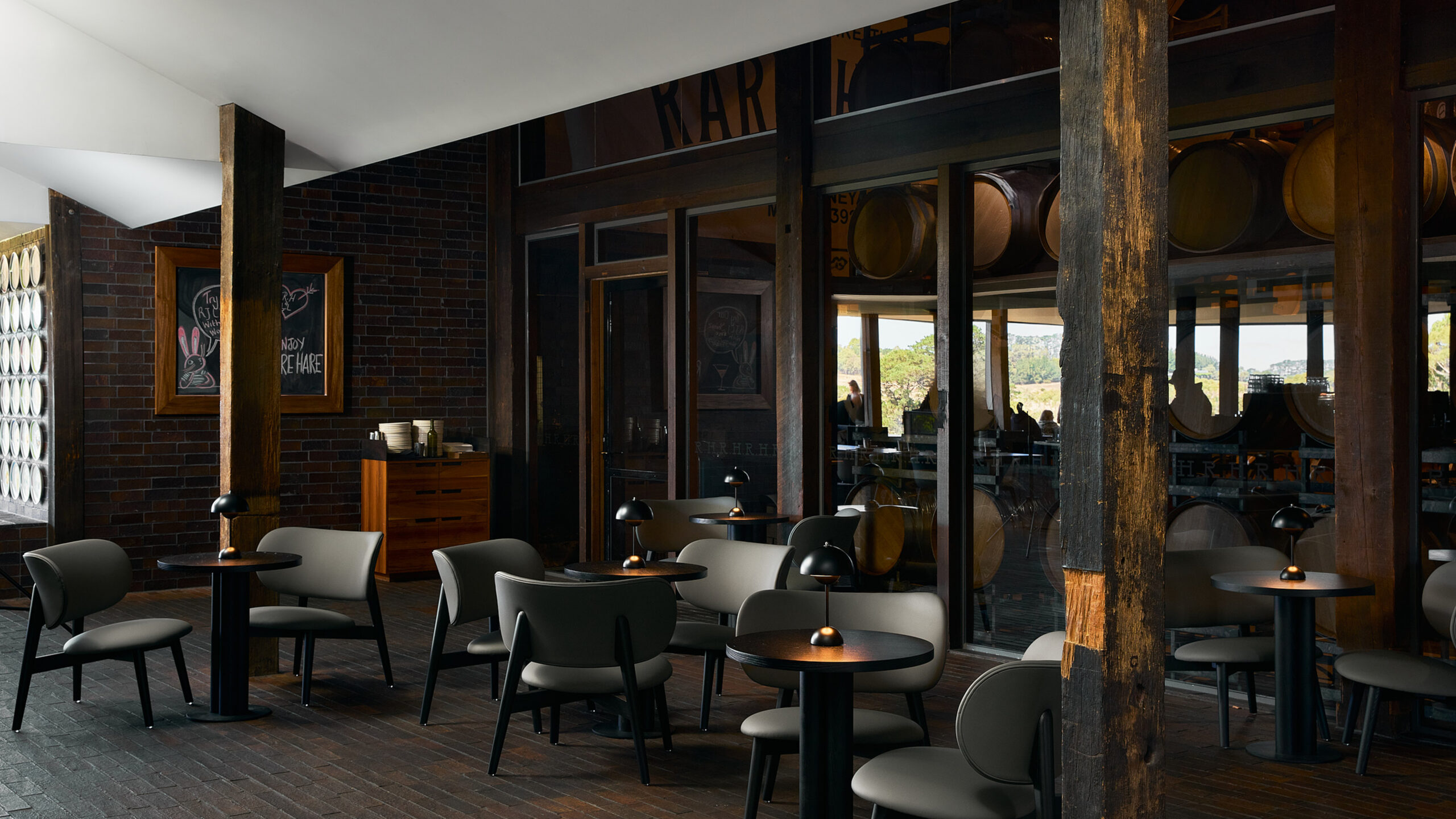 Rare Hare relaxed wine lounge dining interior
